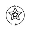 © FryArt - Rating Star Refresh Loop Icon Symbol for Quality Update or Favorite Cycle Outline Vector