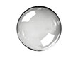 © QBeStock - Transparent glass sphere on black background reflective surface, Isolated On White, Transparent Background, Png Cut Out
