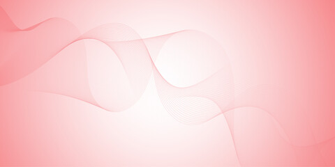 Wall Mural - Abstract pink wavy lines Digital frequency track equalizer background. Curved wave smooth stripe seamless pattern. Wave lines created using blend tool. graphic design template banner business wave.
