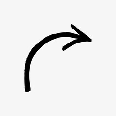 Wall Mural - curved black arrow illustration