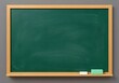 © Blind  - blank blackboard green board, back to school, green chalkboard with frame, Education concepts. green background, green background, blank green chalkboard, a blank green board school, with Generated AI