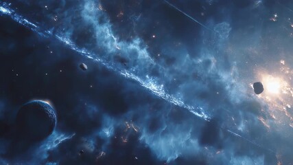 Wall Mural - Vast star field and colorful nebula in deep outer space with glowing constellations, distant galaxies, and cosmic clouds breathtaking astronomy background of the universe and night sky