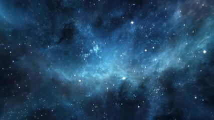 Wall Mural - Vast starry night sky with glowing galaxy and sparkling stars in deep outer space, cosmic universe background for astronomy and astrophotography design