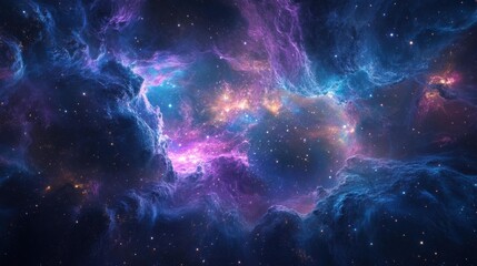 Wall Mural - colorful nebula and cosmic clouds in vast outer space