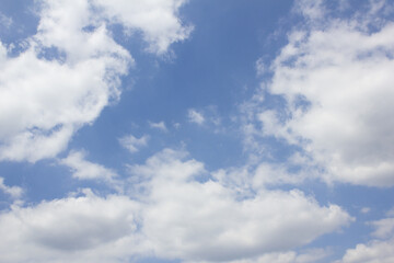 Wall Mural - blue sky with puffy clouds