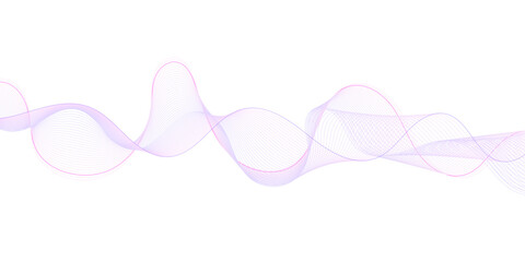 Poster - Abstract colorful; pink curve and wave lines on transparent background. Futuristic technology and dynamic wave pattern. vector illustrate	