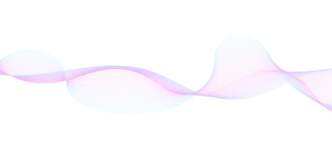 Poster - Abstract colorful; pink curve and wave lines on transparent background. Futuristic technology and dynamic wave pattern. vector illustrate	