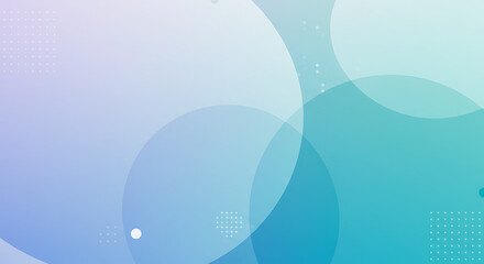 Wall Mural - a calming presentation slide background with abstract blue circles and subtle dotted accents.