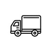 © Rupam - Vector art of delivery truck isolated on white background in simple line art style