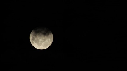 Wall Mural - big full moon cloudy night sky, maffra, gippsland, victoria, australia