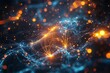 © Agent Neptunus - Abstract network design with glowing particles.