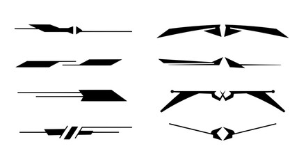 Poster - Geometric Vector Graphics Set: A collection of sleek, stylized geometric graphic elements. featuring modern, and minimalist design elements.