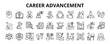 ©  karyative - 30 Career Advancement Line Icons Vector - Career Growth, Achievement, Goal, Professional, Talent, Branding