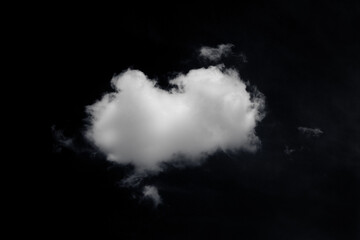 Wall Mural - white cloud fluffy, fog or mistry isolated on black background.