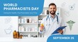 © Color Cultura - Smiling pharmacist holding medication bottle on world pharmacists day september 25