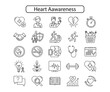 © Fancyraz - World Heart Day Vector Icons: Black & Line Art Graphics