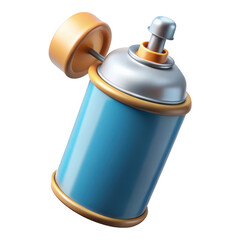 Wall Mural - 3d spray paint can with cap isolated on transparent background