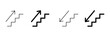 © Graphic design 125 - Set of Stairs direction with arrow. Up and down arrow direction.