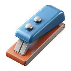 Wall Mural - 3d vintage stapler isolated on transparent background