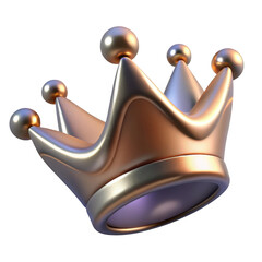 Wall Mural - 3d golden crown isolated on transparent background