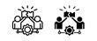 © Purple Iconix - Team Collaboration multiple icon set of two.line and glyph vector illustration