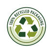 © Kavinuva Creations - 100% Recycled Packaging Symbol Vector Label
