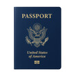 © MDNANNU - Official United States Passport with National Emblem and Identifying Text, Symbolizing Travel and Identity