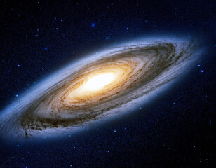 Wall Mural - Nebula and galaxies in space. Abstract cosmos background. Universe science astronomy.