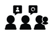 © shah - Team communication and feedback concept with people icons and speech bubbles