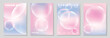 © TWINS DESIGN STUDIO - Modern gradient poster background vector set. Cover template with pink and blue bubble different. Modern Design for wall art, flyers, brochures, covers and web banners.