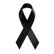 © MDNANNU - Symbol of Mourning: A Black Ribbon Tied in a Loop, Evoking Sadness, Grief, and Remembrance