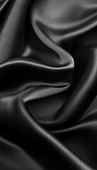 Poster - Elegant Abstract Black Surface with Textile Texture Closeup for Modern Presentation Design Art