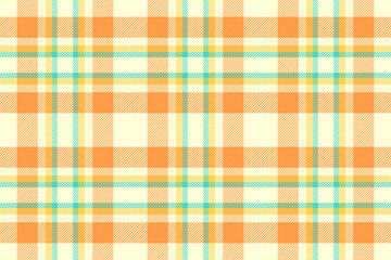 Poster - Vibrant pastel plaid pattern in orange, yellow, and teal.  Perfect for textile design, website backgrounds, or crafting projects. This cheerful, seamless texture evokes feelings of warmth and summer.