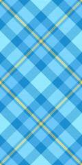 Poster - Vibrant blue and pale yellow plaid pattern.  Perfect for textile designs, website backgrounds, or any project needing a fresh, modern aesthetic.
