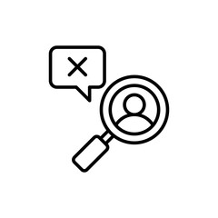 Wall Mural - Fake identity outline icons, minimalist vector illustration ,simple transparent graphic element .Isolated on white background