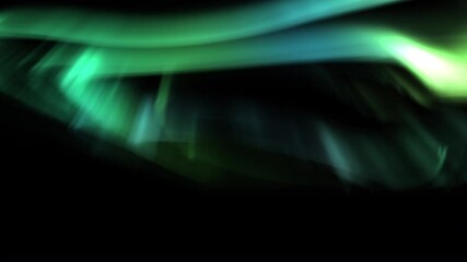 Wall Mural - cosmic dance northern lights animation green