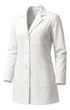 © OMD - White professional lab coat featuring long sleeves and multiple pockets on transparent background.