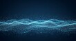 © Yaozhen Wang - Dynamic Blue Particle Wave on Dark Background