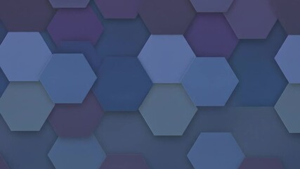 Wall Mural - Blue-green gradient of hexagons creates a background for design and technology presentations