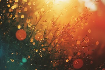 Wall Mural - sunset light leaks backgrounds sunlight outdoors.