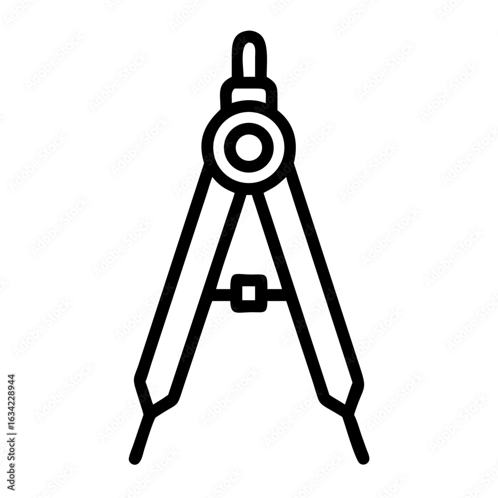 Compass Graphics Tool Compass tool used for precise measurements and drawing technical ...