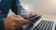 © Tromistudio  - Securely access your digital world by logging into your account on a smartphone, ensuring seamless online interaction and data protection