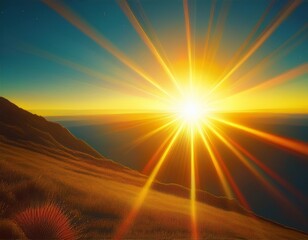 Wall Mural - bright sun lens flare