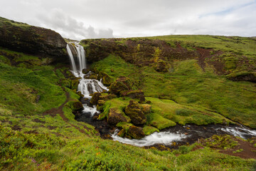 Canvas Print - summer morning view of selvallafoss in iceland.