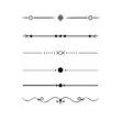 © Borsha - Set of Vintage decorative lines. text dividers. Line border. Lines separators, Borders, Vintage dividers, Underline elements. Divider set vector. Vector illustration.Line dividers.
