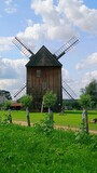 Stary wiatrak w Mokrym Dworze. Poland.
