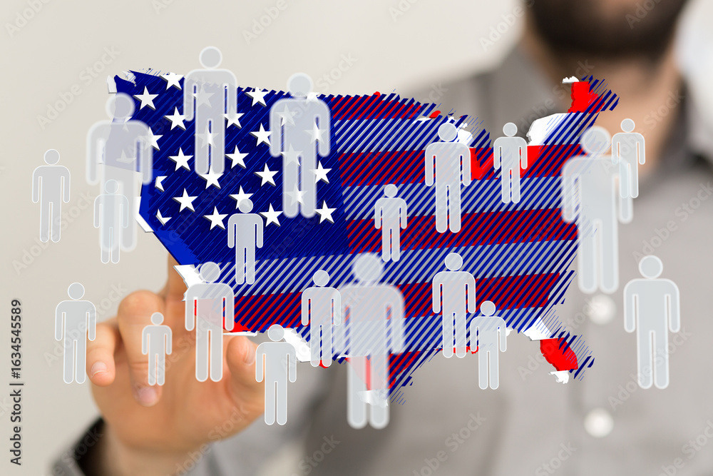 Interactive map showing population density across the United States ...