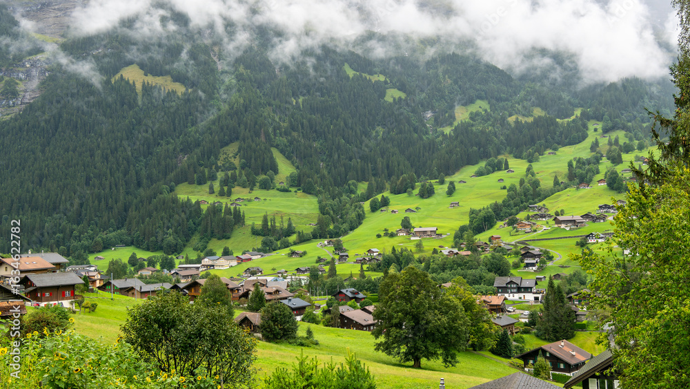 Grindelwald is a picturesque alpine village in Switzerland nestled at ...