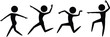 © MdAbdur - Stick figure illustration, dynamic poses, dancing motion, expressive movement, simplified body, action concept, vector design