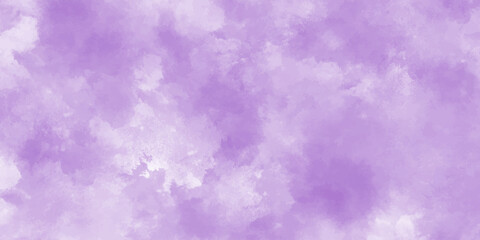 Wall Mural - Abstract purple background with smoke. Colorful pastel watercolor painting. Paint stains watercolor texture. Aquarelle painted art canvas.